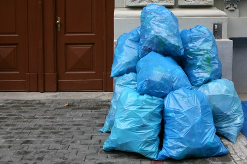 Variety of demolition waste materials